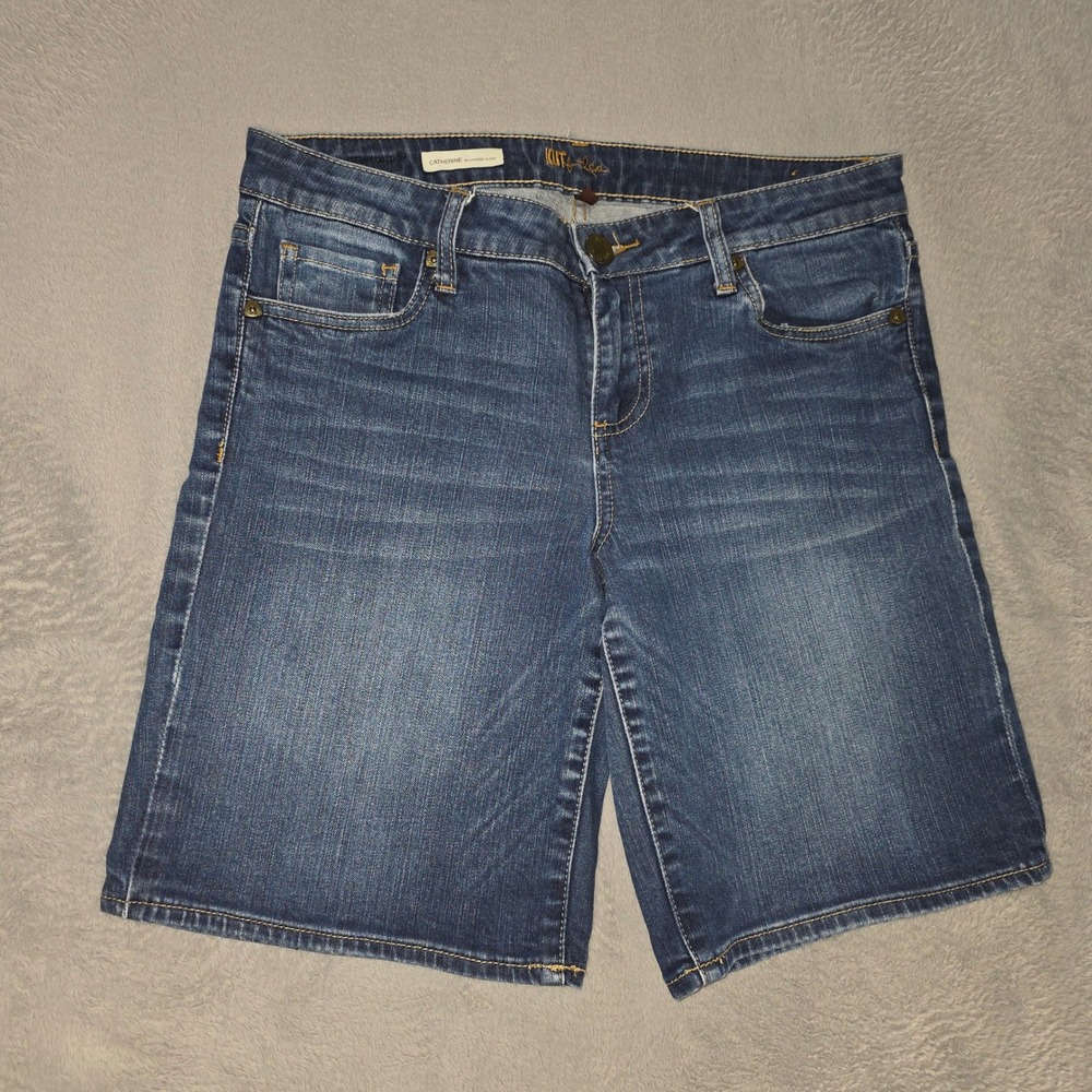 Kut from the Kloth Catherine Boyfriend Shorts Medium Wash Denim Size‎ 8